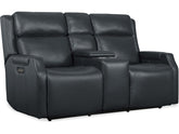 Hooker Furniture Living Room Nelson Zero Gravity Power Console Loveseat with Power Headrests and Lumbar
